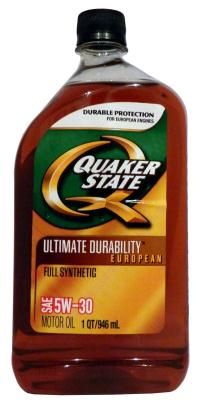 Quaker State Ultimate Durability European Full Synthetic SAE 5W-30 Motor Oil