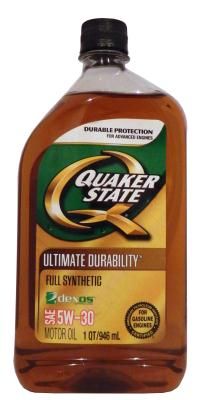 Quaker State Ultimate Durability SAE 5W-30 Full Synthetic Motor Oil