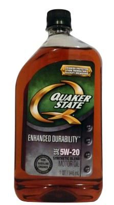 Quaker State Enhanced Durability SAE 5W-20 Synthetic Blend Motor Oil