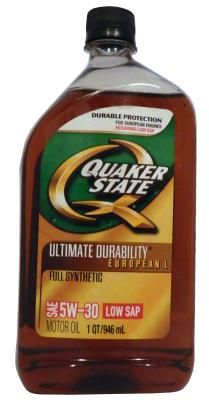 Quaker State Ultimate Durability European L Full Synthetic 5W-30 Motor Oil