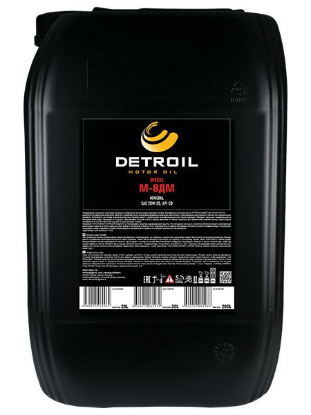 Масло DETROIL Diesel М-8ДМ Mineral (20л)