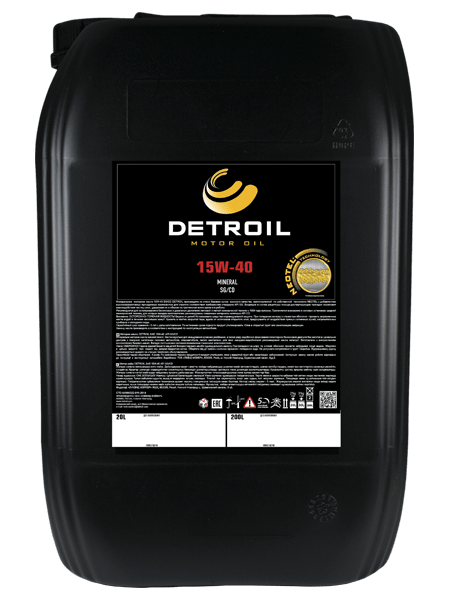 Масло DETROIL 15W-40 Mineral (20л)