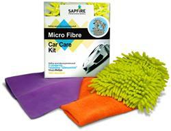 Набор многофункциональный микрофибра "Car care kit", 1 варежка + 2 салфетки Sapfire 