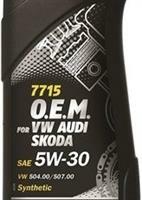 Масло моторное синтетическое "7715 O.E.M. for VW Audi Skoda 5W-30", 1л