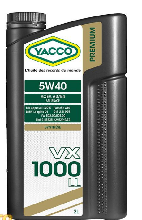 Масло моторное Yacco VX 1000 LL 5w40 302324