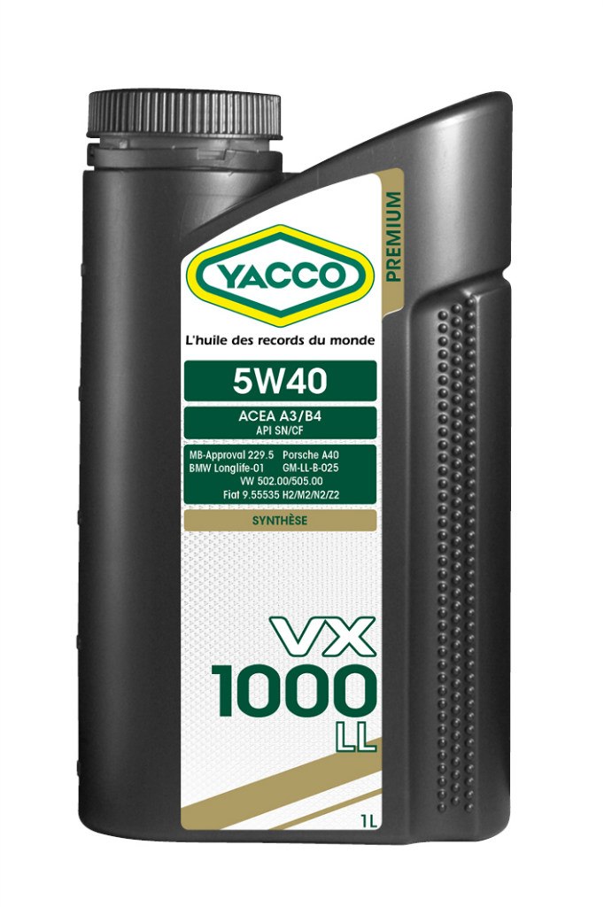 Масло моторное Yacco VX 1000 LL 5w40 302325