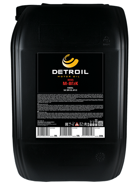 Масло DETROIL Diesel М-8Г2к Mineral (20л)
